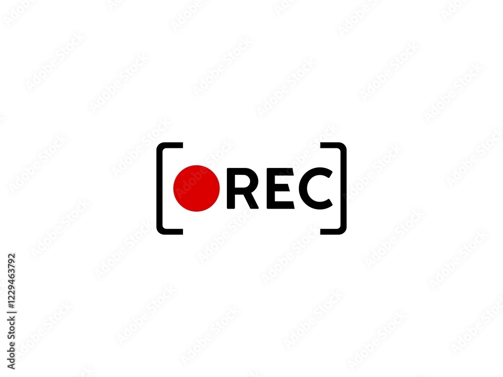 Red Camera Record Icon Button Vector Red Camera Record Icon Button Vector