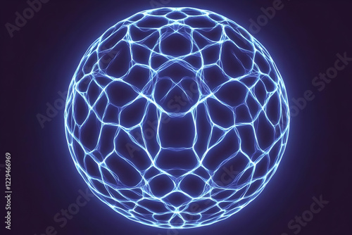Abstract Glowing Sphere wit...