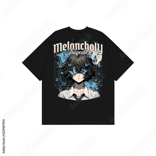 MELANCHOLY URBAN STREETWEAR DESIGN Ready to print