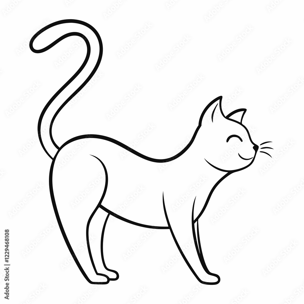 Naklejka premium black cat silhouette