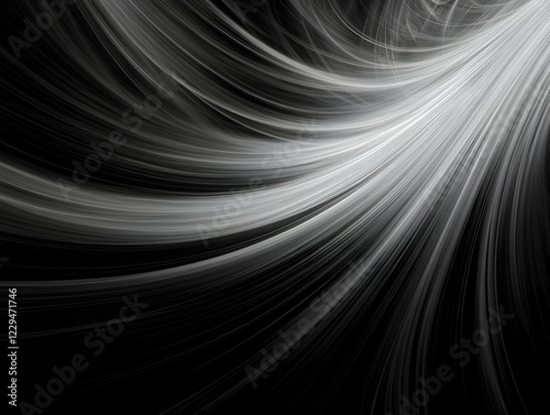 Abstract Black and White Sw...