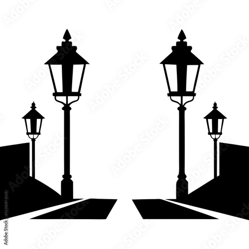 street lamp vector