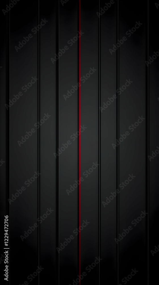 Abstract Background Features Dark Gray Vertical Stripes with a Vibrant Red Center Stripe Abstract Background Features Dark Gray Vertical Stripes with a Vibrant Red Center Stripe
