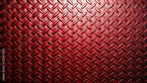 Fototapeta Naklejka Na Ścianę i Meble -  Red Metal Texture Panoramic Background, Abstract Design, 3D Render