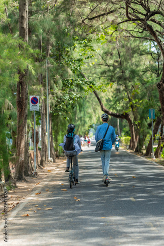 Wallpaper Mural Young Commuters with Eco-Friendly Transportation Torontodigital.ca