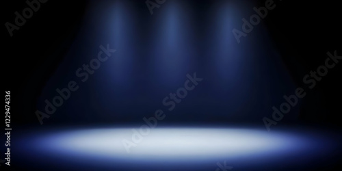 Three spotlights illuminate...