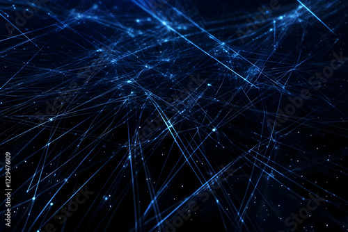 Abstract Blue Network Lines...