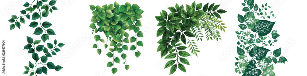 Stunning Green Foliage Patterns and Textures for Nature Inspired Designs and Backgrounds Vibrant lush and botanical greenery in various shapes sizes and arrangements for use in commercial projects Stunning Green Foliage Patterns and Textures for Nature Inspired Designs and Backgrounds Vibrant lush and botanical greenery in various shapes sizes and arrangements for use in commercial projects