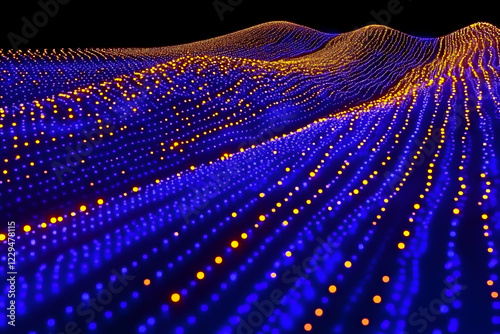 Abstract Blue and Gold Part...