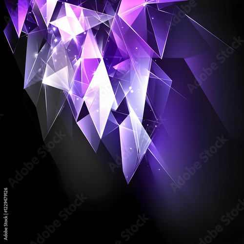 Abstract Purple Triangles S...