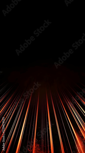 Abstract Red Lines Radiate ...