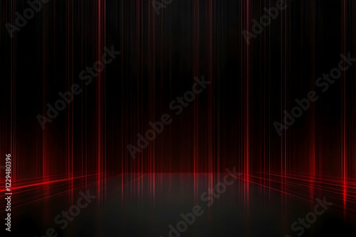 Red Laser Beams Illuminate ...