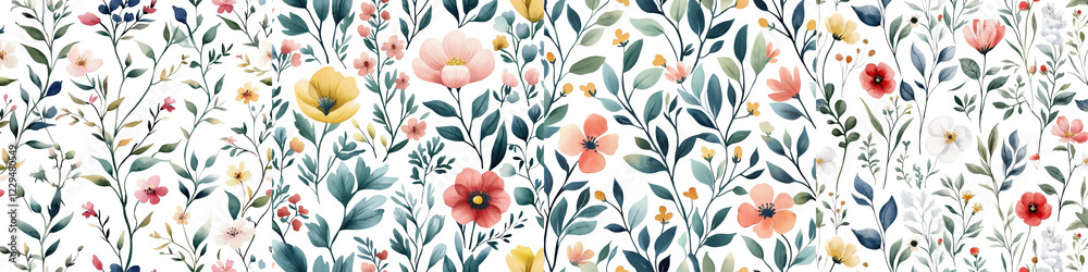 Elegant and Vibrant Hand drawn Floral Pattern with Colorful Botanical Blooms Leaves and Foliage Vintage Delicate and Organic Perfect for Floral Design Nature Backgrounds and SpringSummer Themes Elegant and Vibrant Hand drawn Floral Pattern with Colorful Botanical Blooms Leaves and Foliage Vintage Delicate and Organic Perfect for Floral Design Nature Backgrounds and SpringSummer Themes