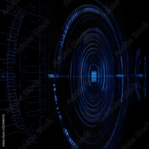 Abstract blue digital backg...
