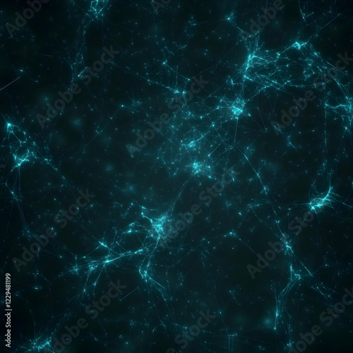 Abstract teal network glowi...