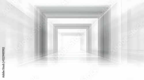 White Abstract Empty Room w...
