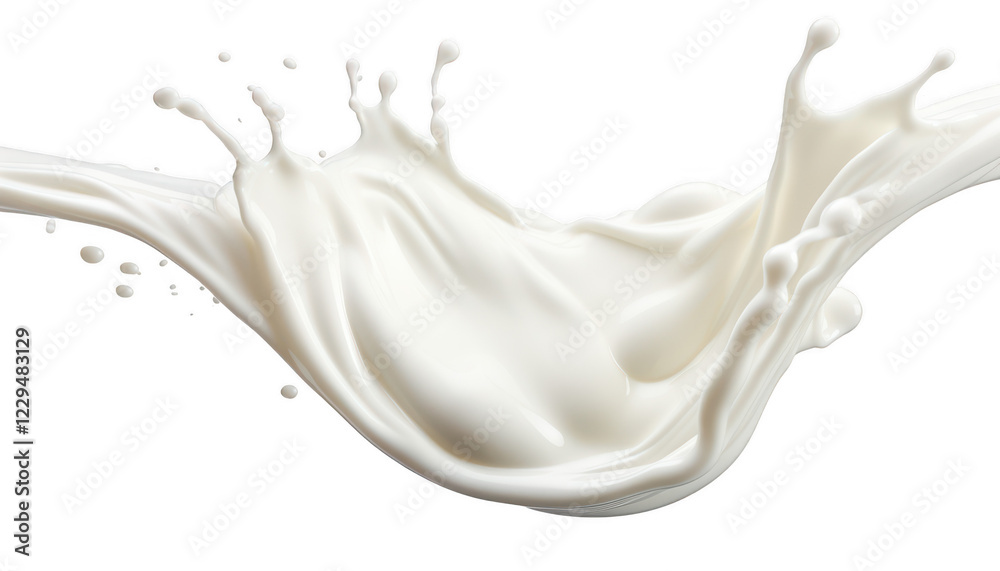 Splash of milk isolated on transparent background Splash of milk isolated on transparent background