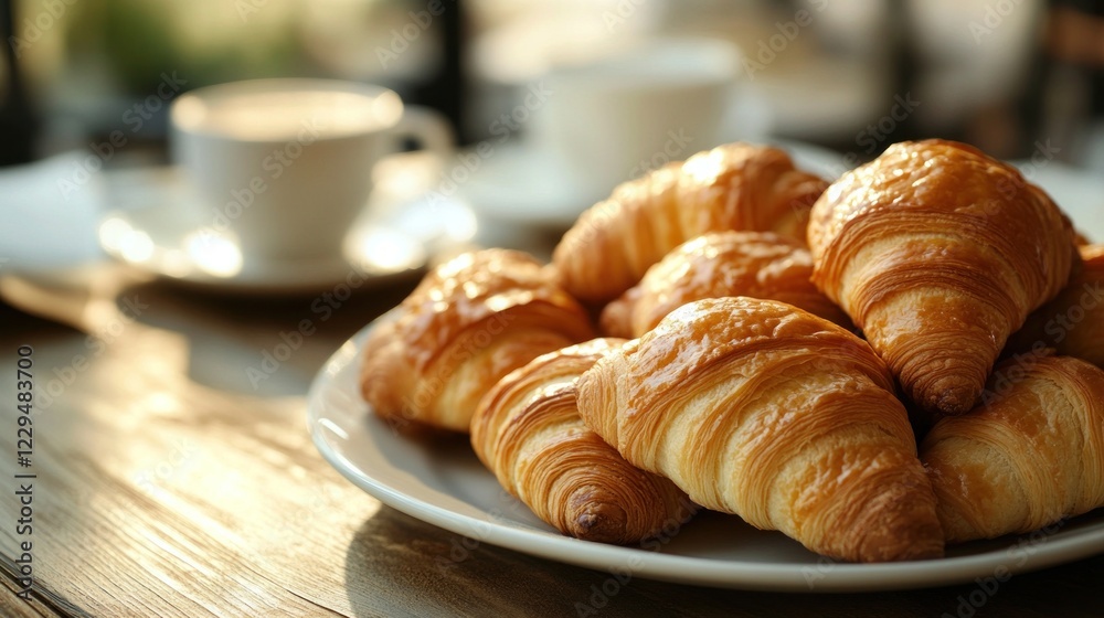 Golden Croissants: A Delightful Breakfast Golden Croissants: A Delightful Breakfast