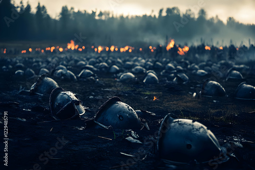 Battlefield littered with h...