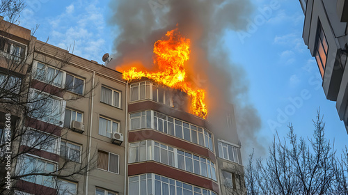 Intense Fire Engulfs Reside...