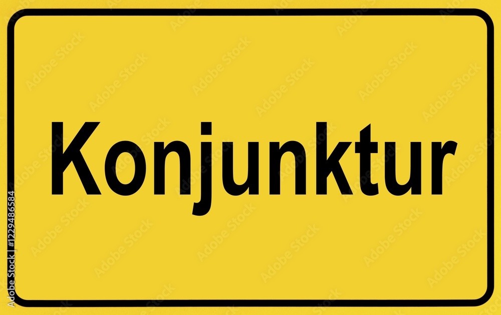 Sign city limits, symbolic image for the beginning of an economic boom Sign city limits, symbolic image for the beginning of an economic boom