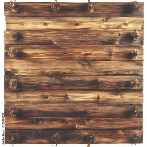 Rustic Wooden Plank Wall wi...