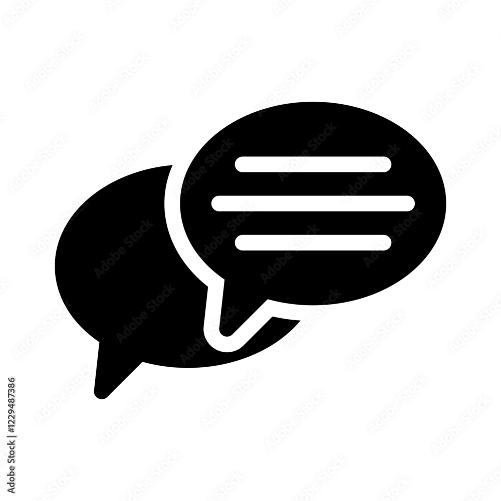 chat bubble glyph icon chat bubble glyph icon