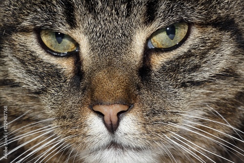 Domestic cat, male house cat (Felis silvestris forma catus), portrait photo