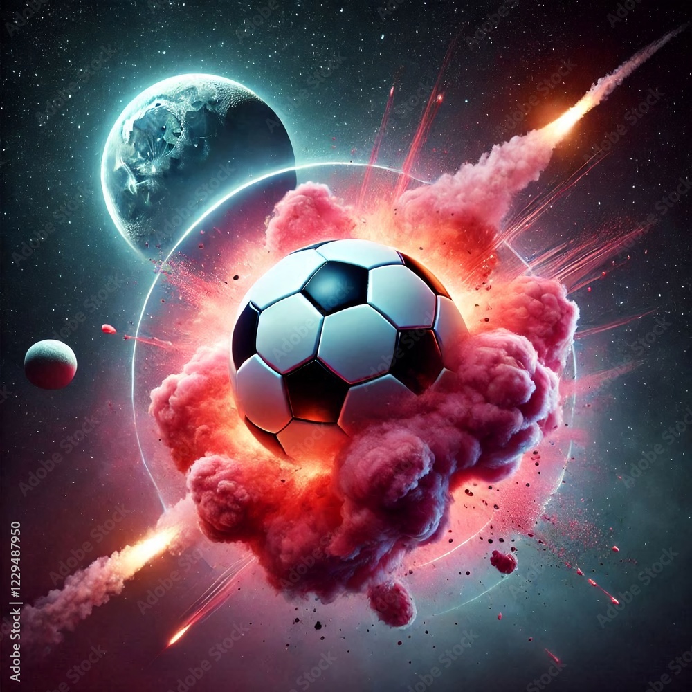 Fototapeta premium Cosmic Soccer Super Strike