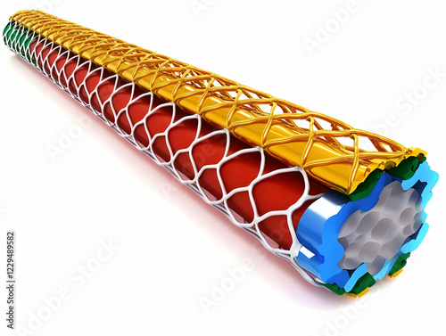3D Illustration of Multi-La...