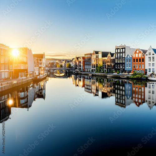 Sunrise illuminates colorfu...