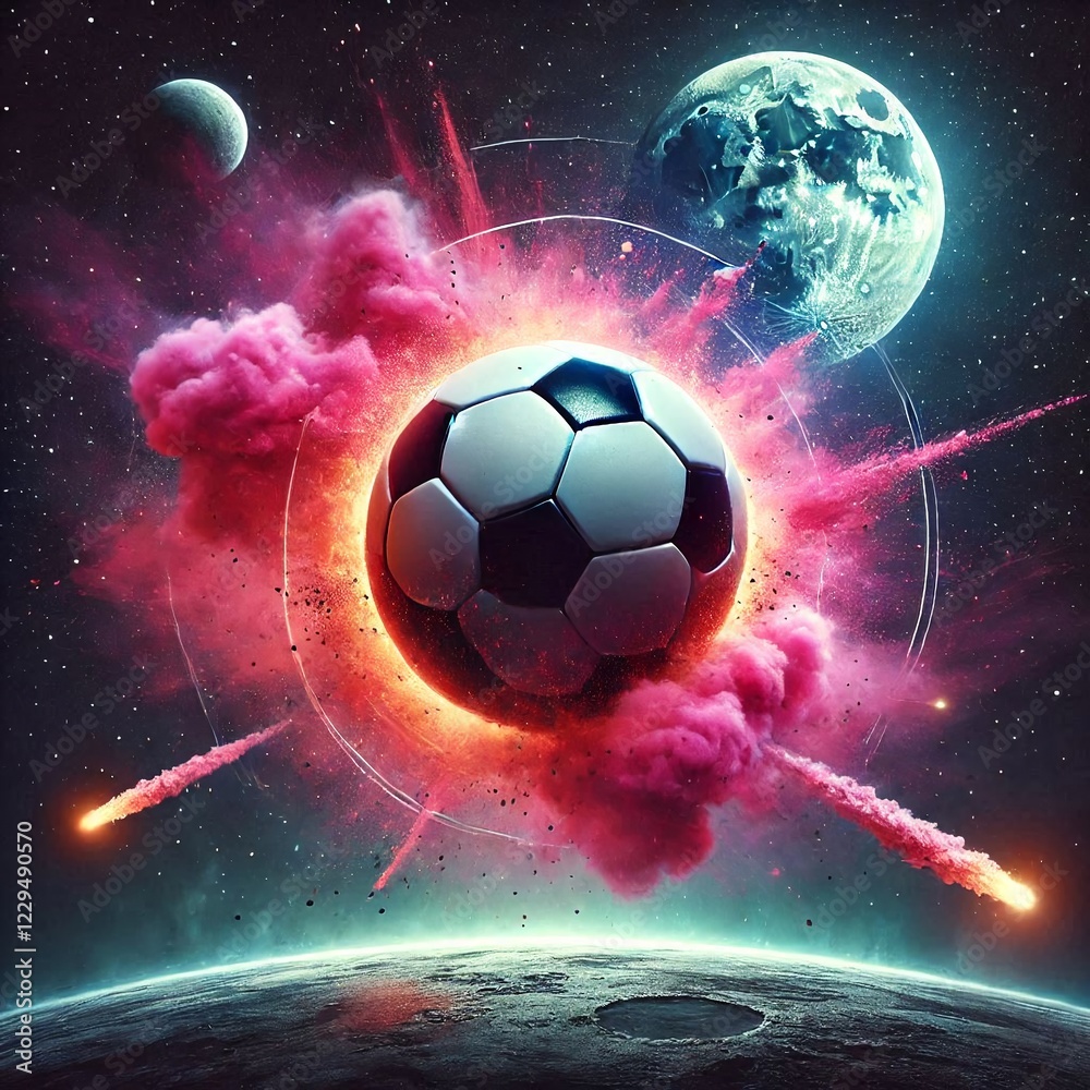 Fototapeta premium Cosmic Soccer Strike