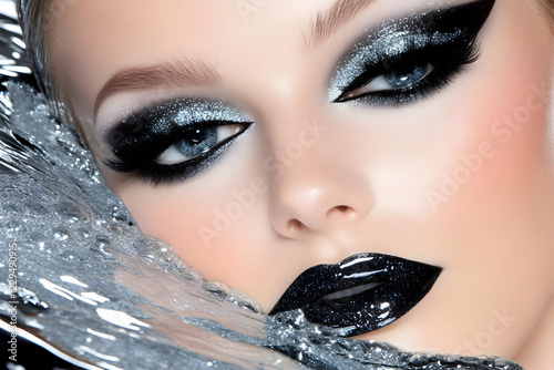 Close-up of a woman's face ...