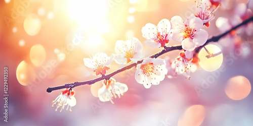 Blooming Cherry Blossoms Gl...