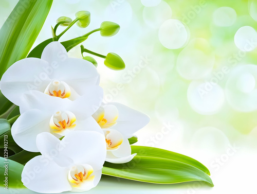 White Orchids Bloom Beautif...