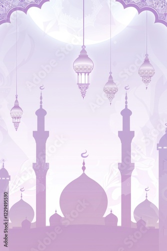 Islamic new year greeting celebration background