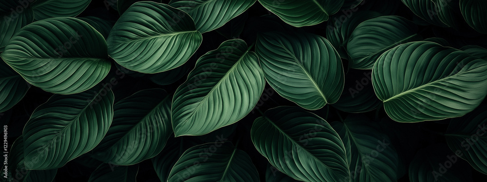 Close-Up Photo of Lush Exotic Sap Leaves with Vibrant Colors and Textures Lit by Soft Sunlight Against a Dark Green Background, Captured in High-End Botanical Photography Style. Generative AI Close-Up Photo of Lush Exotic Sap Leaves with Vibrant Colors and Textures Lit by Soft Sunlight Against a Dark Green Background, Captured in High-End Botanical Photography Style. Generative AI