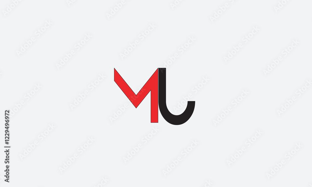 MU, UM, U, M Abstract Letters Logo Monogram MU, UM, U, M Abstract Letters Logo Monogram