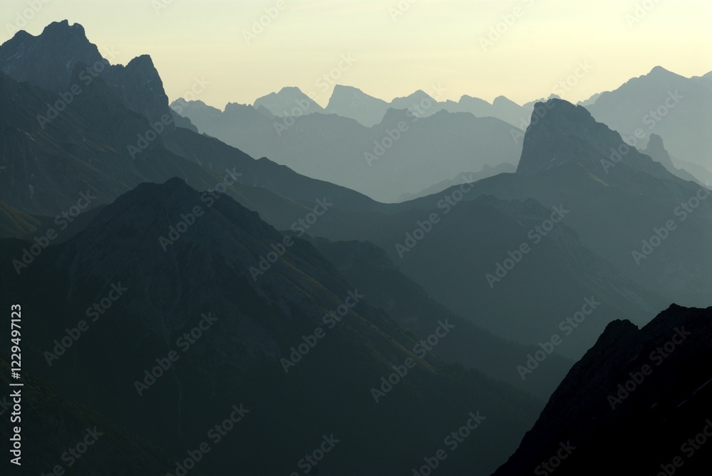 View of the Karwendel Range, Ehrwald, Tirol, Austria, Europe