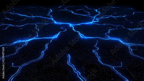 Abstract 3D landscape illum...