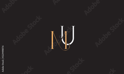 MU, UM, U, M Abstract Letters Logo Monogram	