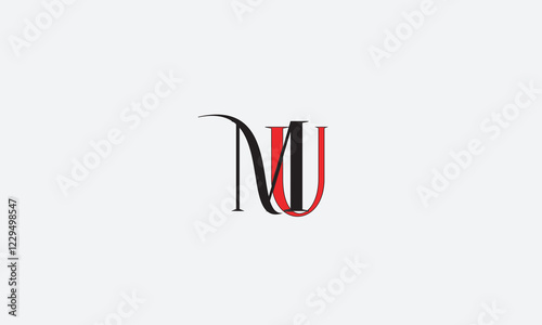 MU, UM, U, M Abstract Letters Logo Monogram	