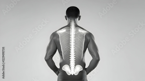 3D Illustration Shows Spine...