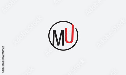 MU, UM, U, M Abstract Letters Logo Monogram	