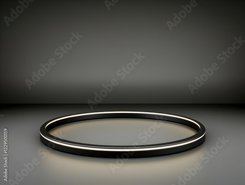 3D Render of Black Ring wit...