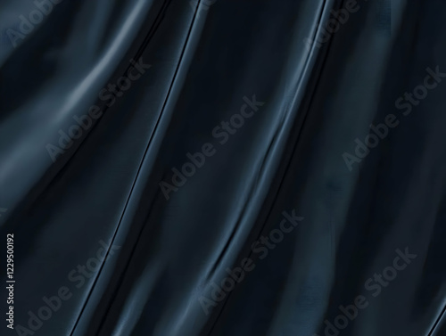 Dark Blue Satin Fabric Drap...