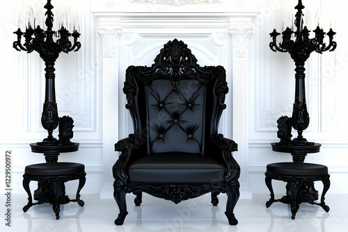 Luxurious Black Throne Chai...