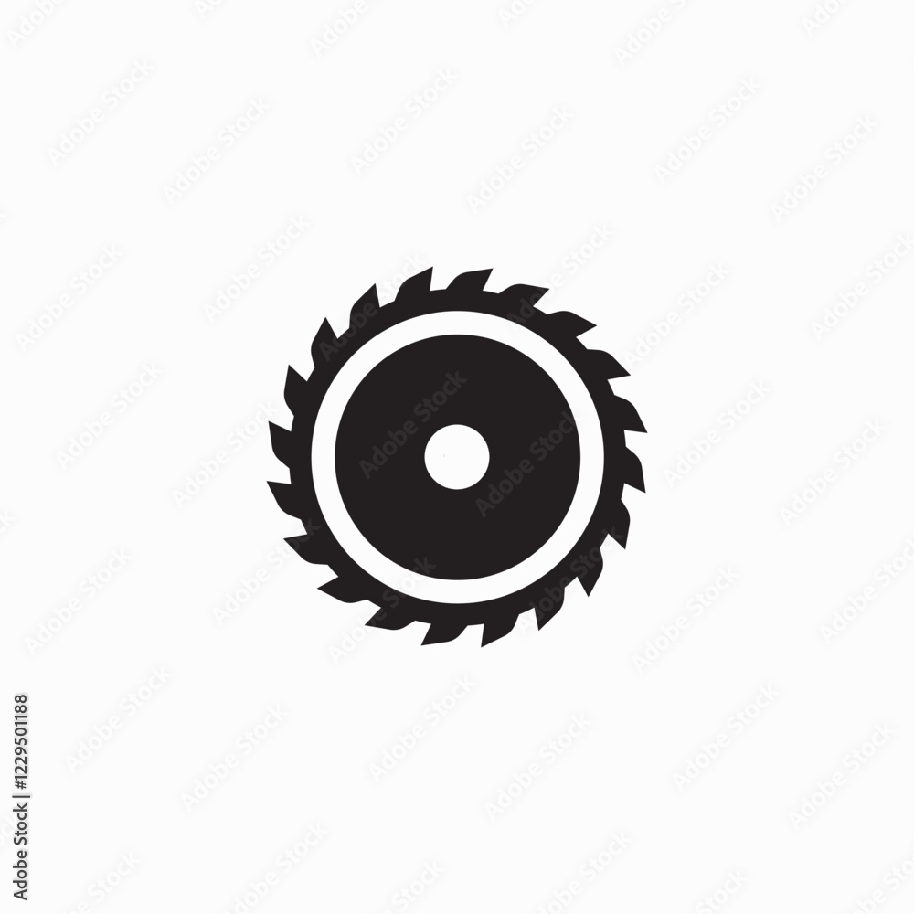 Saw circle icon, industrial saw disk vector flat illustration isolated sign symbol. Saw circle icon, industrial saw disk vector flat illustration isolated sign symbol.