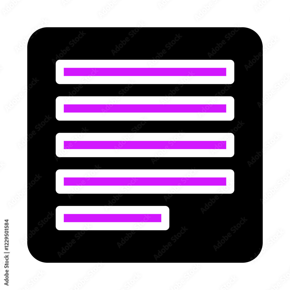 Black Rounded Square with Pink Rectangular Lines Black Rounded Square with Pink Rectangular Lines