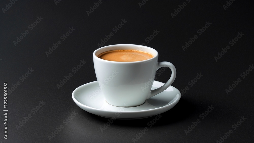 Elegant minimalist coffee cup on dark background Elegant minimalist coffee cup on dark background